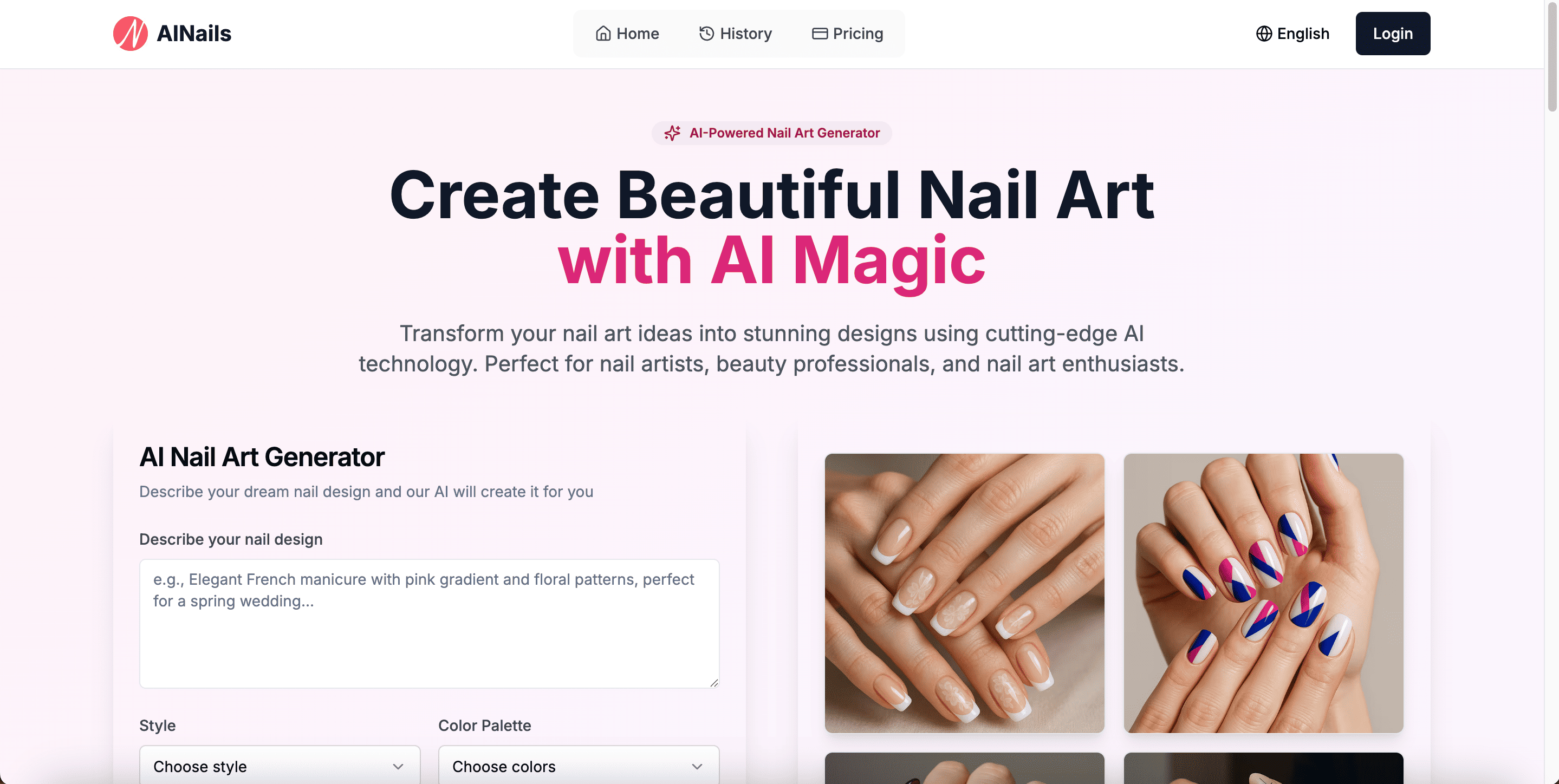 AInails - AI Nail Art Generator for Custom Designs | Firsto