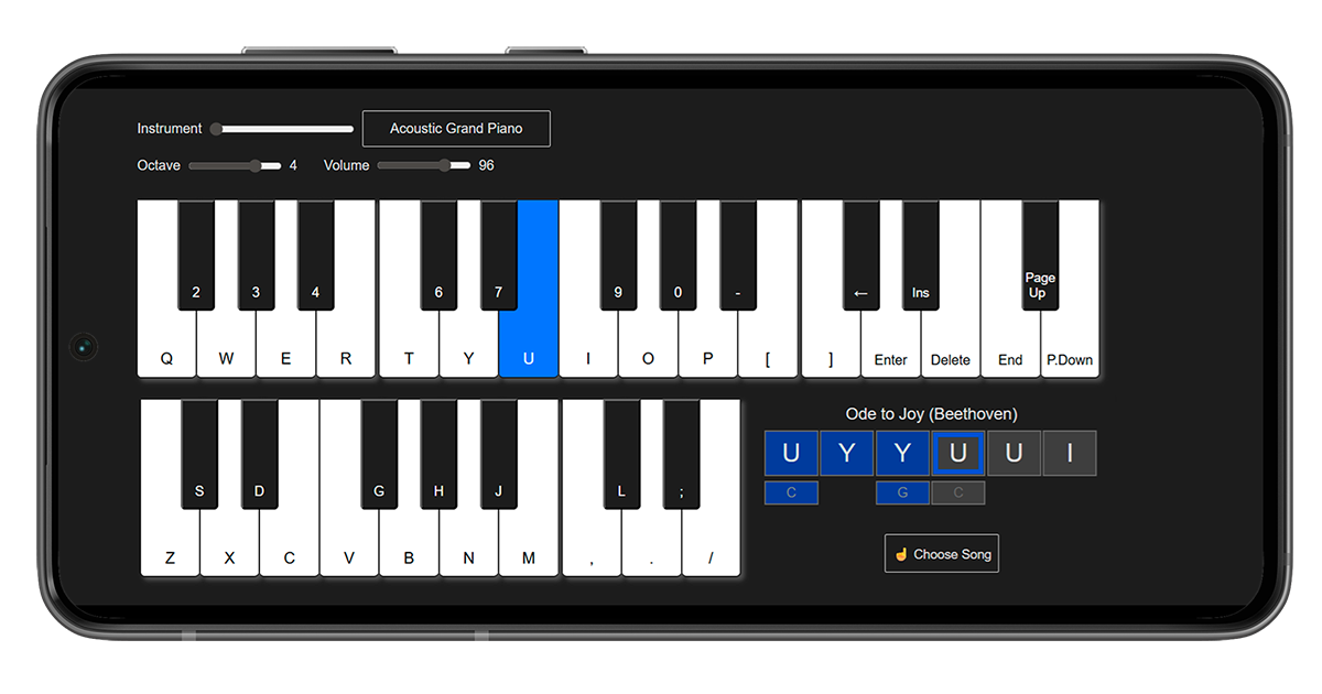 Electronic Piano - Free Online Virtual Piano Simulator | Firsto