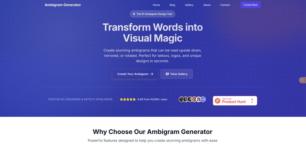 Ambigram Generator Online Cover Image