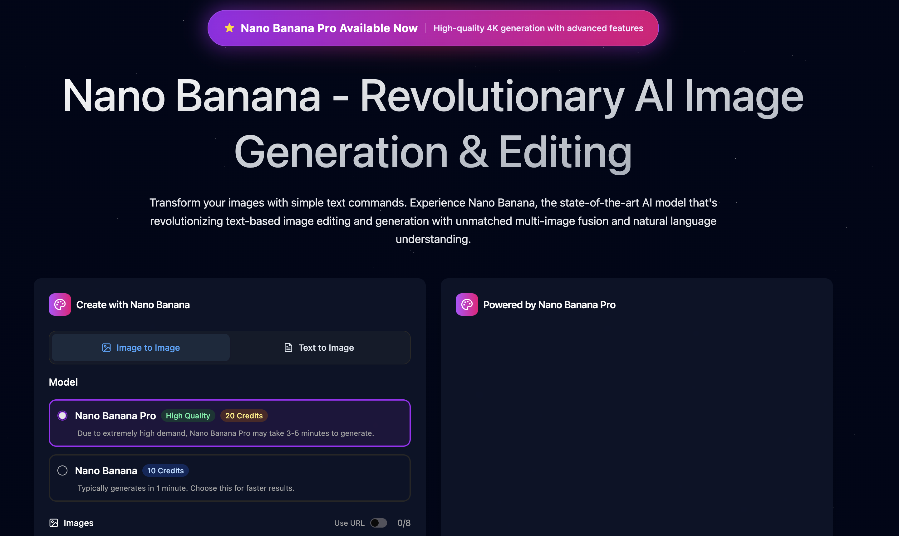 Nano Banana - AI Image Generator & Editing Tool | Firsto