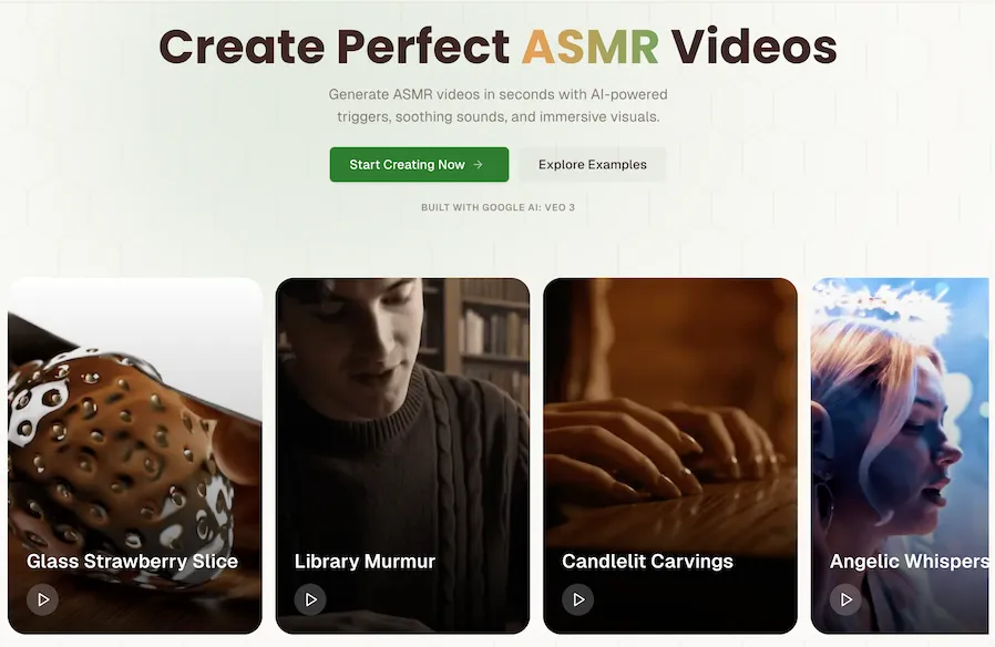 AI ASMR Video Generator - AI-Powered ASMR Video Creation | Firsto