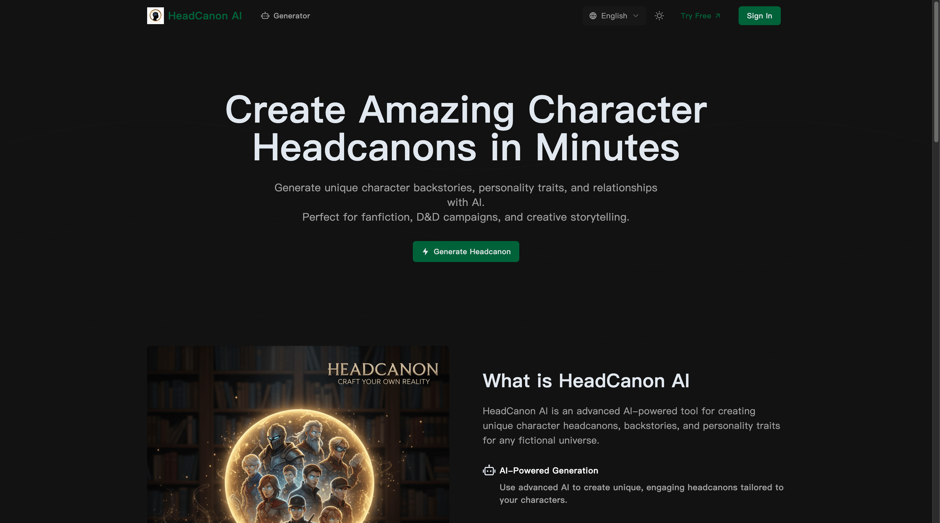 AI Headcanon Generator - AI Character Generator for Stories | Firsto